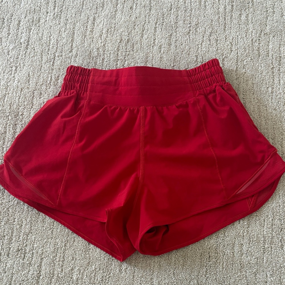 lululemon athletica Bold Red Athletic Shorts